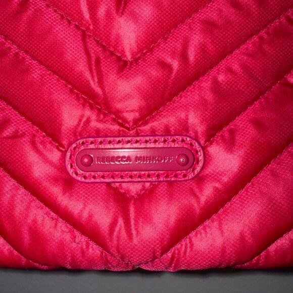 Rebecca Minkoff Quilted Nylon Crossbody Bag - Acid Pink - Picture 7 of 8